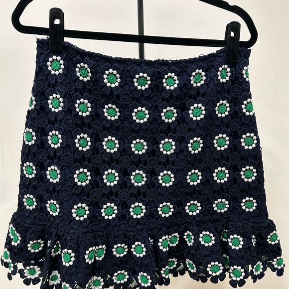 English Factory Navy and Green Mini Skirt - Picture 4 of 7